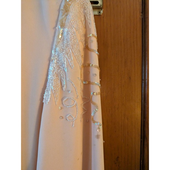 Fabrice Silhoutte Vintage Fringe Beaded Peach Dress size 6 - Picture 11 of 16